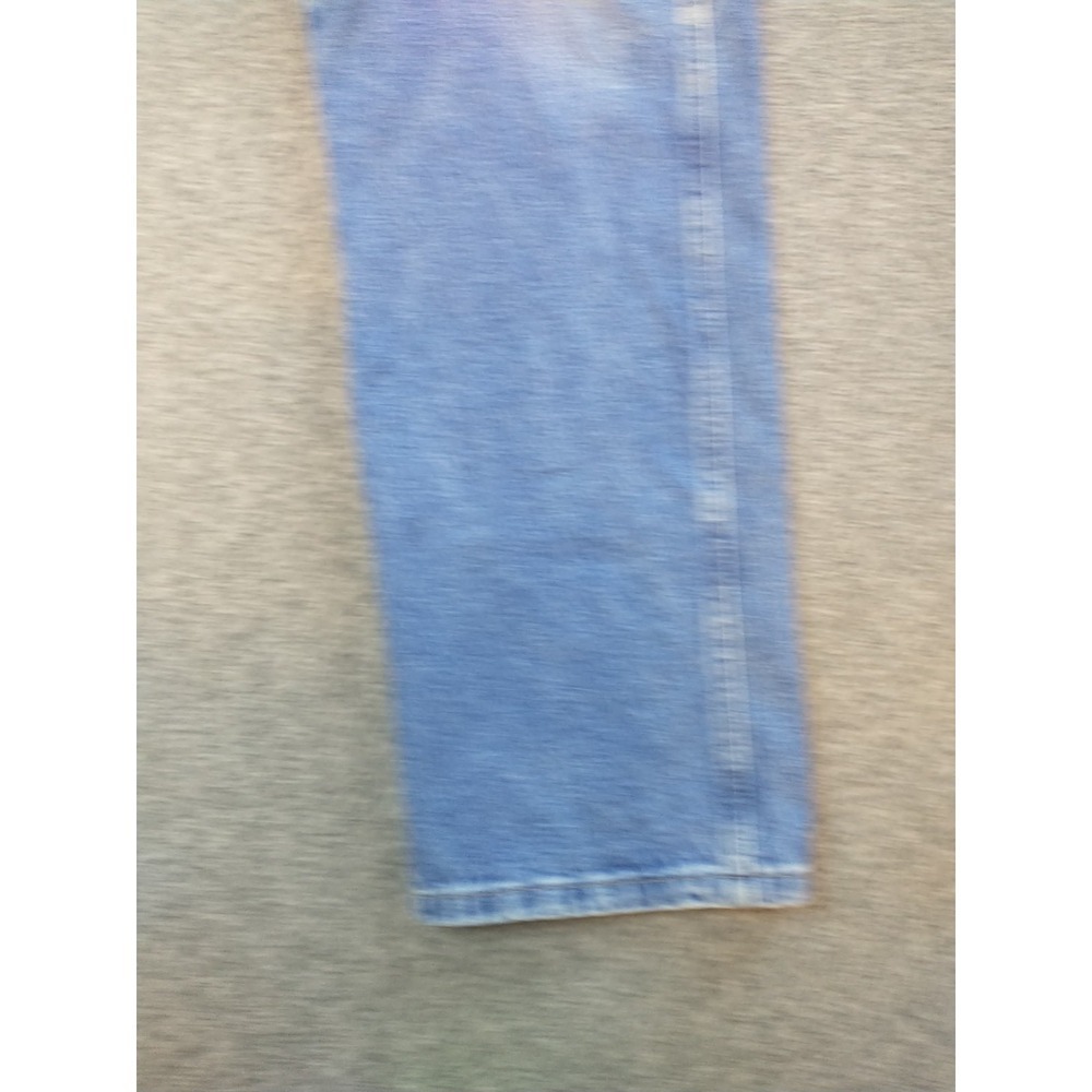 Wrangler 96501DS Mens Blue Denim Straight Leg Regular Fit Jeans 34x29 Distressed - Picture 6 of 16